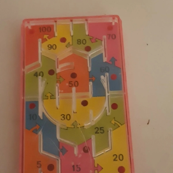 Vintage 1976 Mini-mate Pinball and 1978 mini mate Roller ball, orange on Pink - Picture 7 of 9